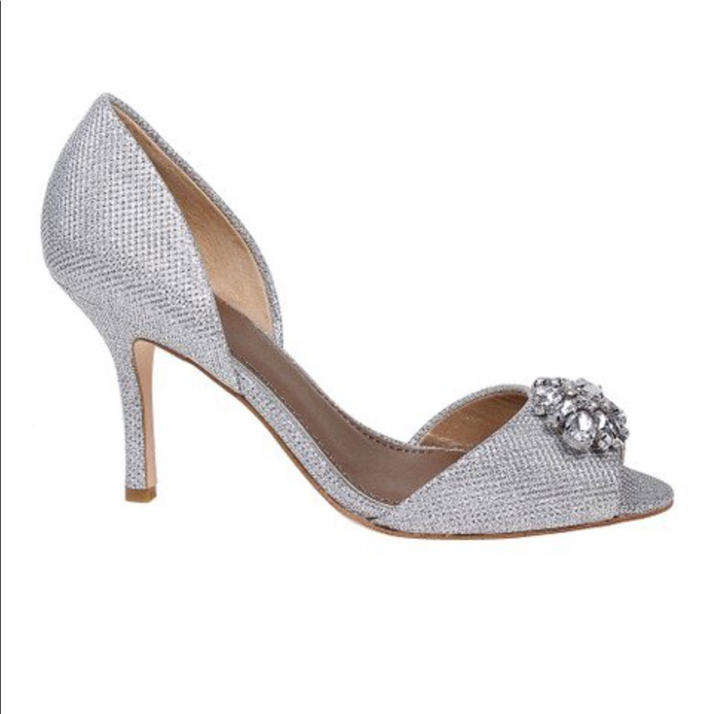 Badgley Mischka Silver Glitter Prescot